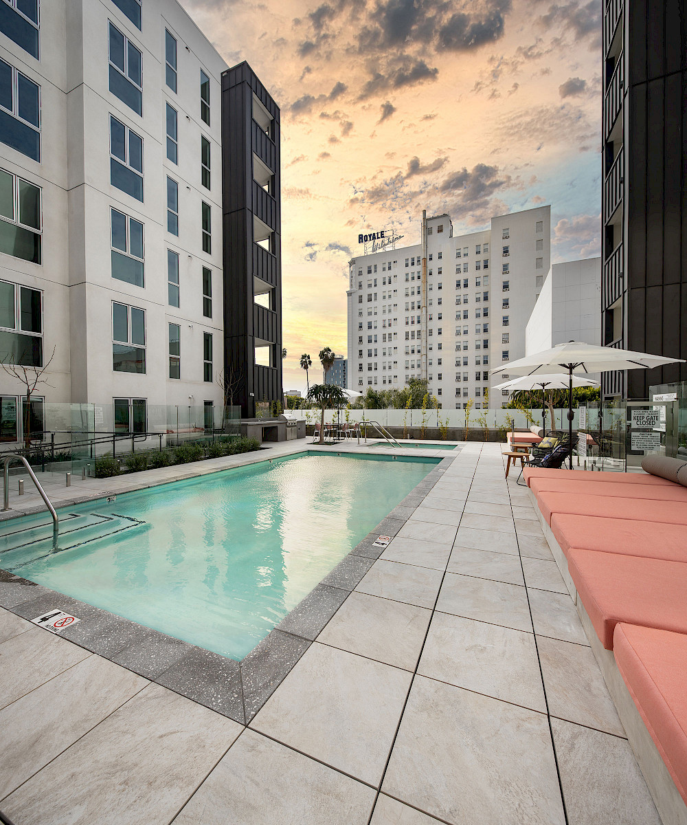 Wilco apartments pool area rendering